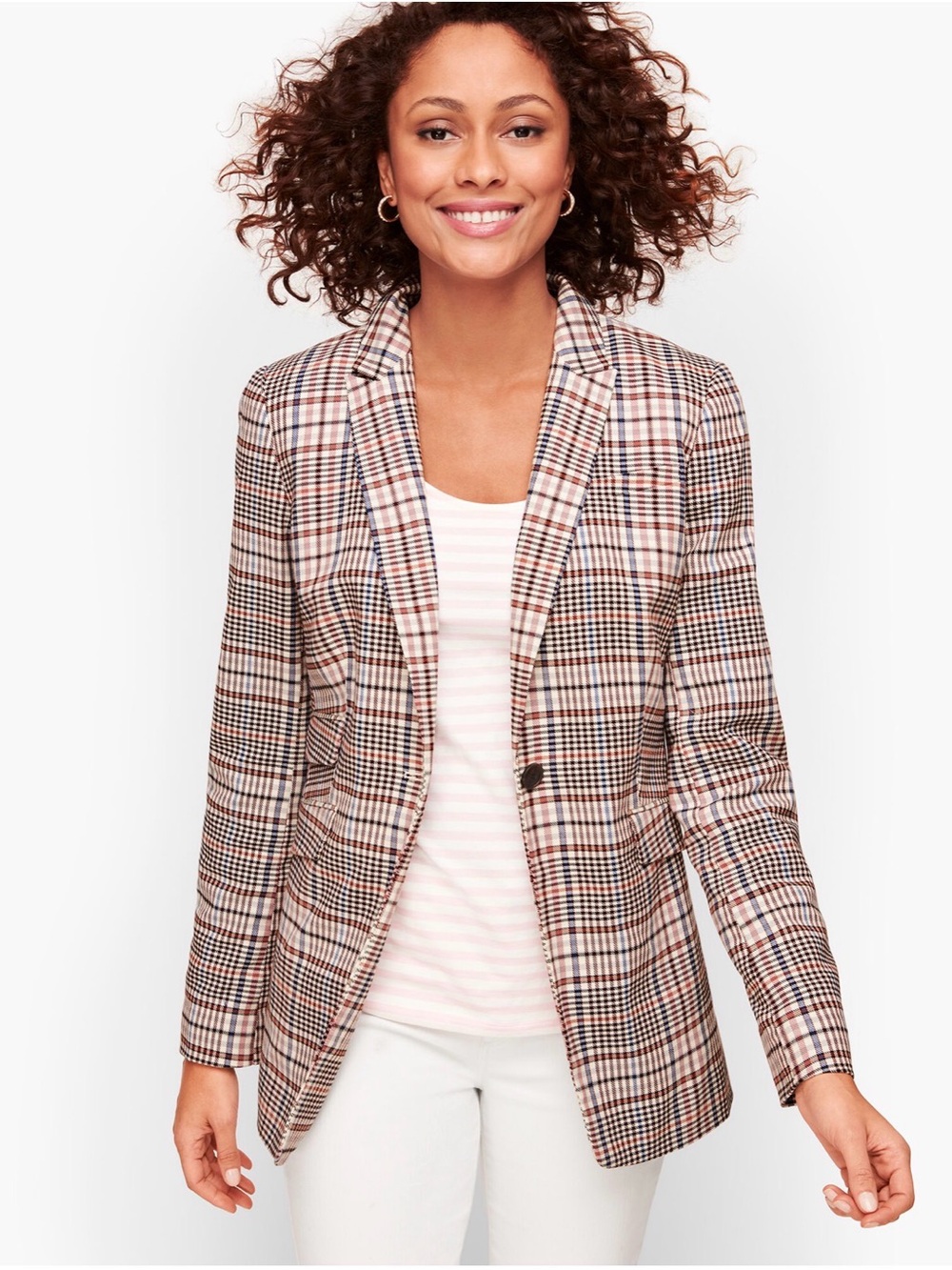 Talbots Friday Plaid Blazer Jacket